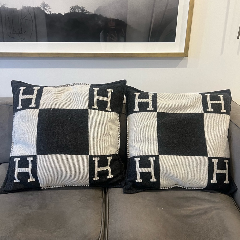 Hermes dark gray Avalon Pillows